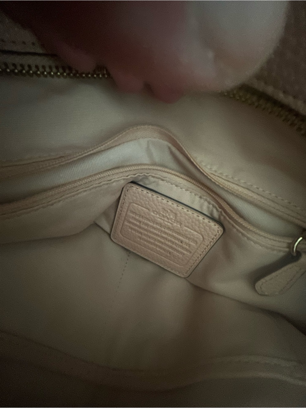 Coach Blush Pink Pebbled Leather Shoulder Bag - Picture 9 of 14
